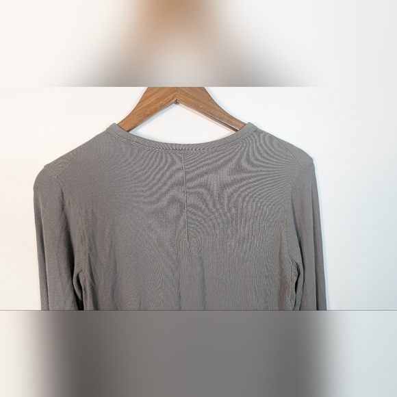 Lululemon Gray Rover Hold On Tight Ribbed Long Sleeve Tee Shirt Size 12 - Picture 4 of 13